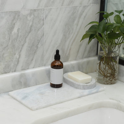 Koville White Rectangular Storage Tray – Illuminating Elegant Spaces