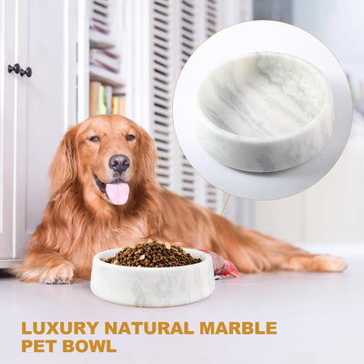 Koville White Pet Bowl 9.36 in – Illuminating Elegant Spaces