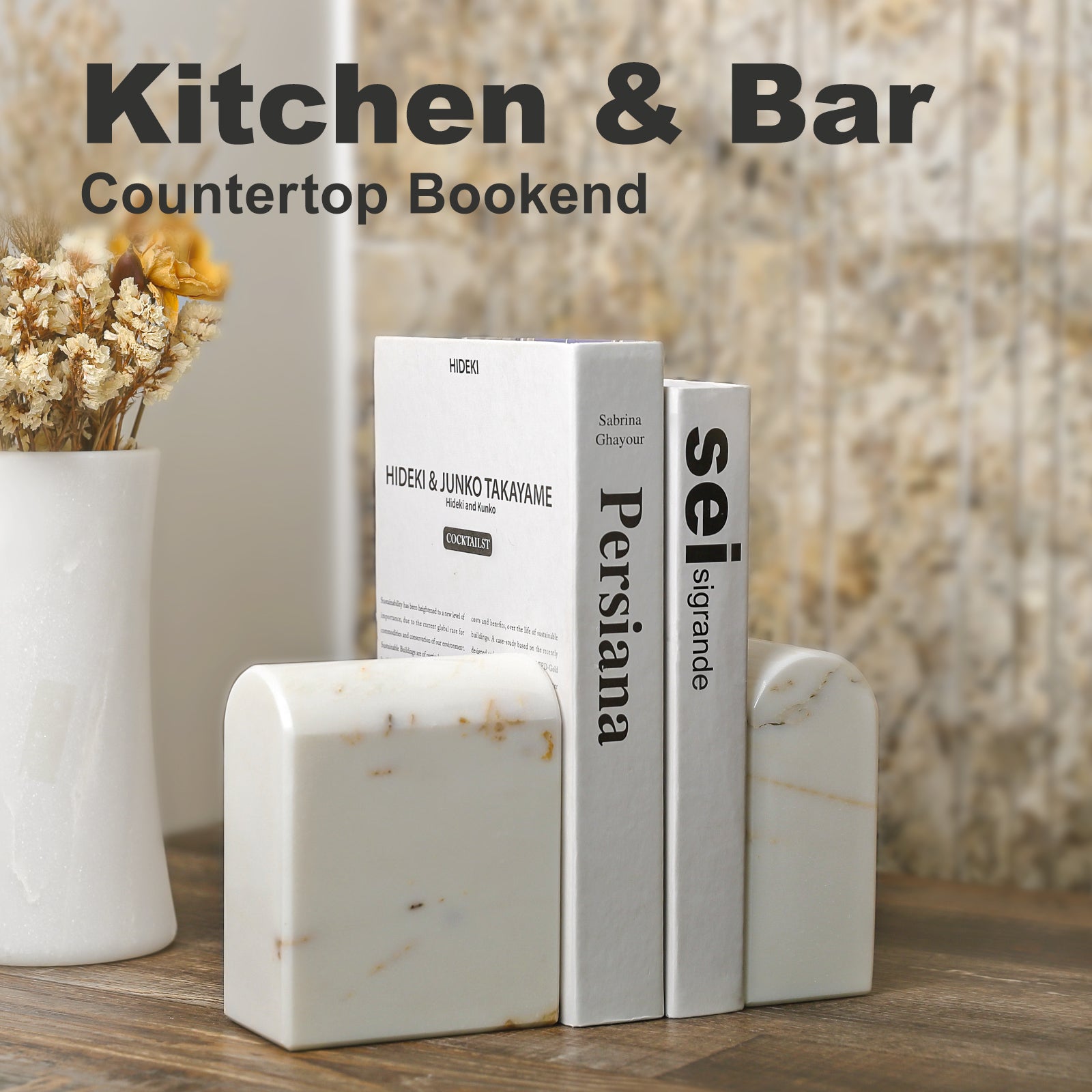 Triumphal Arch Bookends Large - Marble (Golden Calacatta)