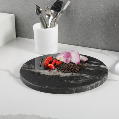 Koville Blue Round Pastry Board – Calm Depth for Modern Spaces
