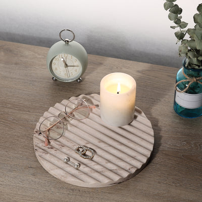 Koville Gray Round Tray – The Balance of Stillness and Order