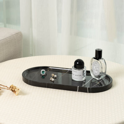 Race Track Tray - Black (Marble)