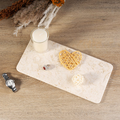 Koville Beige Rectangular Storage Tray Set of 2 – Natural Warmth and Timeless Calm