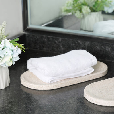 Race Track Tray - Moca Cream Media (Marble)