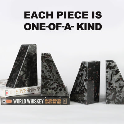 Koville Black Trapezoid Bookends – The Essence of Minimal Elegance