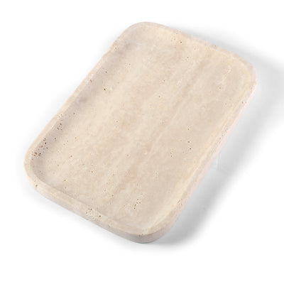 Koville Beige Rectangular Storage Tray (11.7 × 7.8 × 0.7 in) – Natural Warmth and Timeless Calm