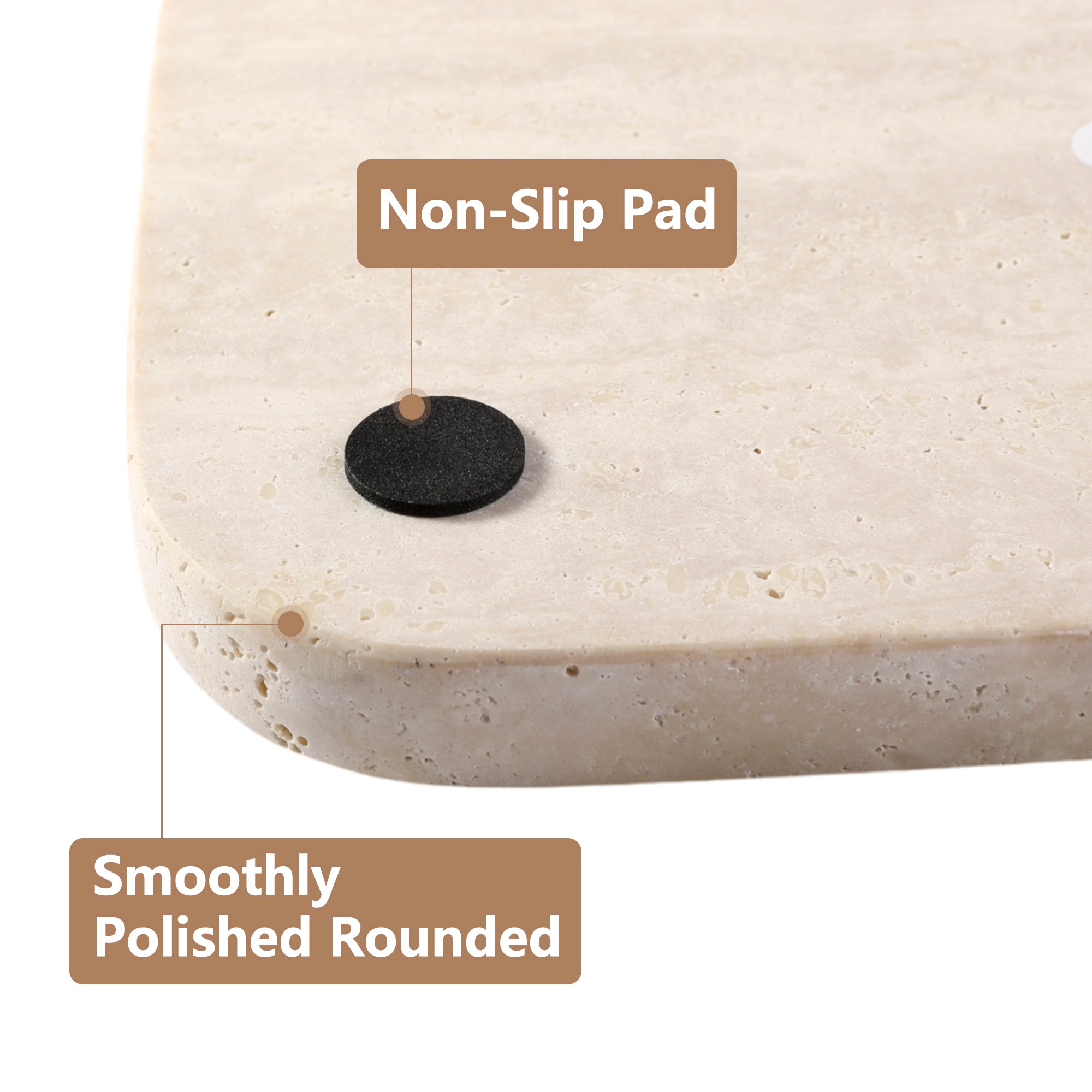 Rectangular Storage Tray- Travertine (Romano)