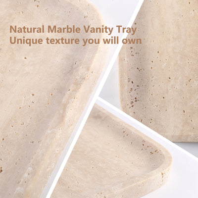 Koville Beige Rectangular Storage Tray (11.7 × 7.8 × 0.7 in) – Natural Warmth and Timeless Calm