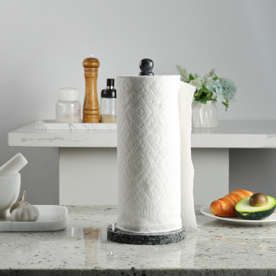 Koville Blue Paper Towel Holder (5.8 × 5.8 × 0.7 in) – Calm Depth for Modern Spaces