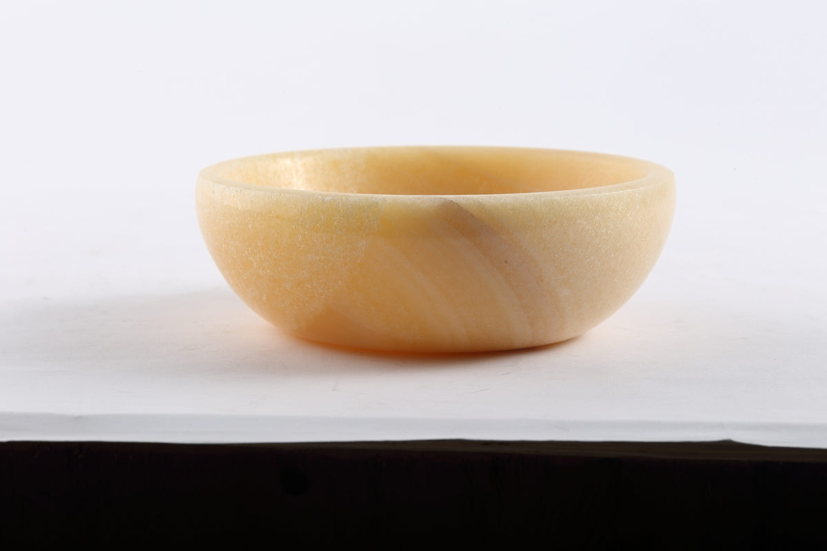 Koville orange incense holder in natural stone