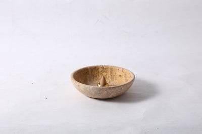 Koville Yellow/Golden Stone Incense Holders – A Ritual of Gentle Light
