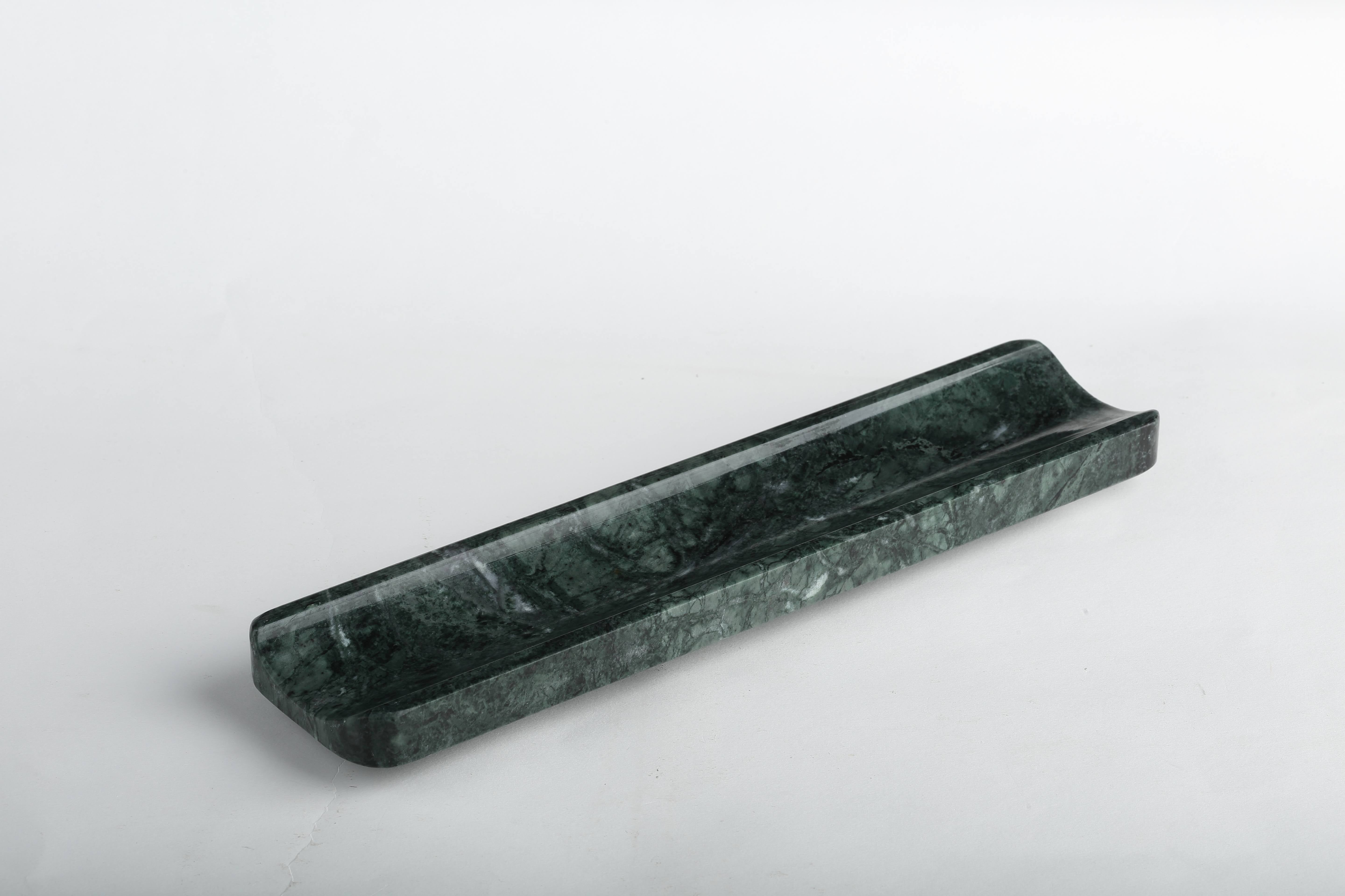 Koville green incense burner in natural stone