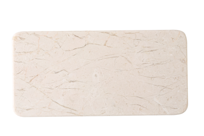 Rectangular Plate 2 Pcs - Marble (Crema Beige)