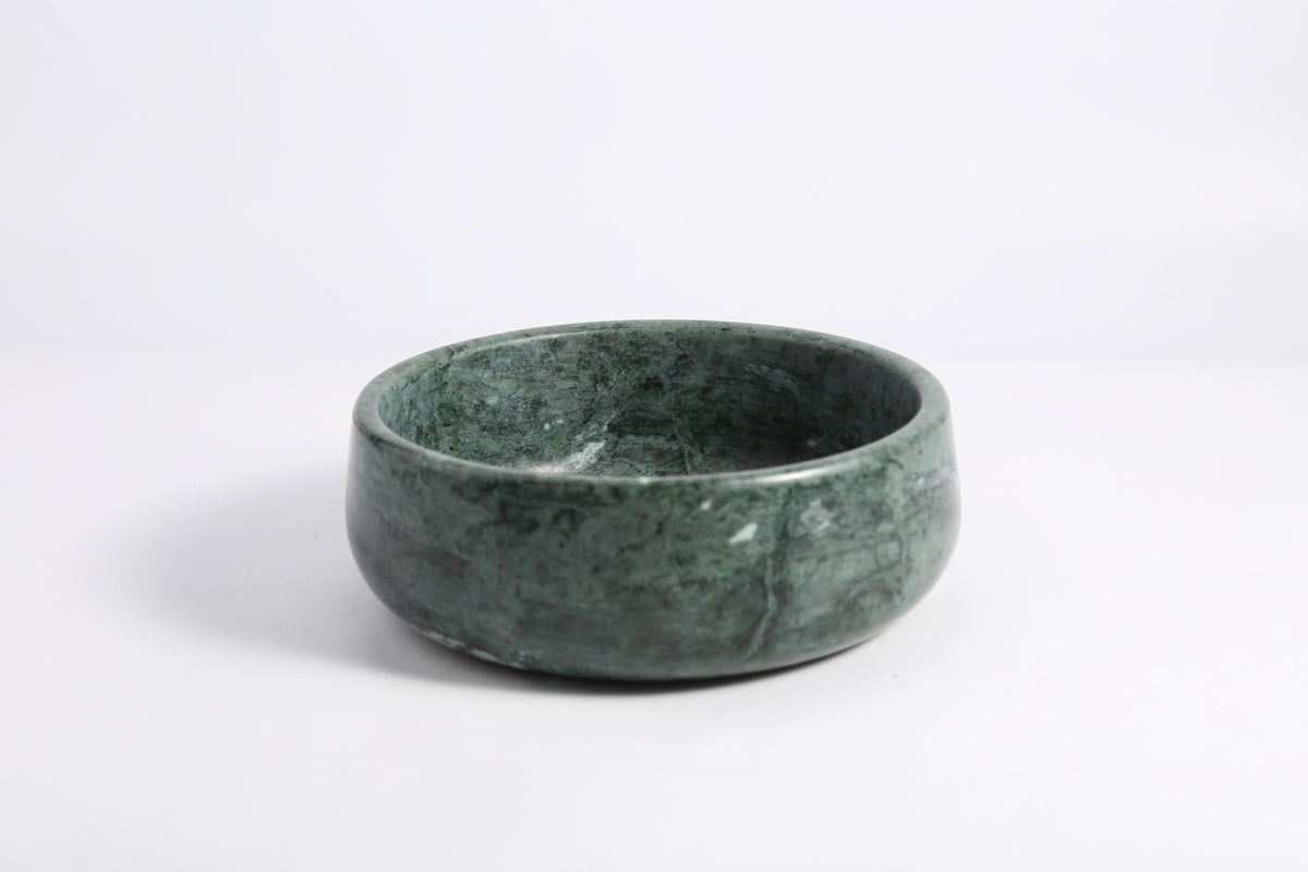 Koville green pet bowl in natural stone