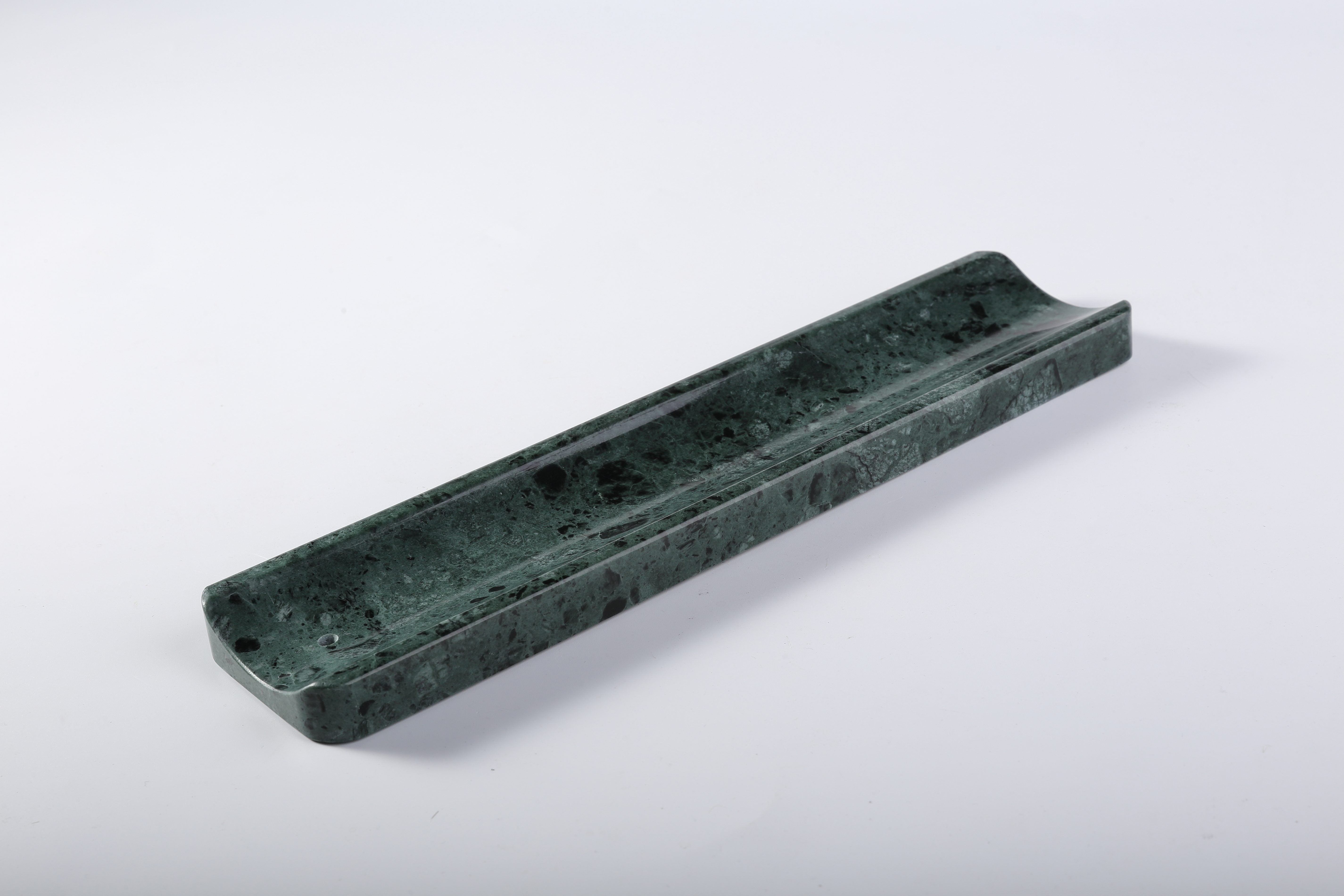 Koville green incense burner in natural stone