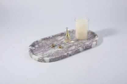 Race Track Tray - Silver Pearl (Marble)