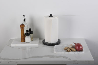 Koville Natural Marble Paper Towel Holder, Blue Pearl, 178 mm