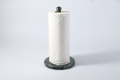 Koville Alpi Green natural marble paper towel holder with stone rod