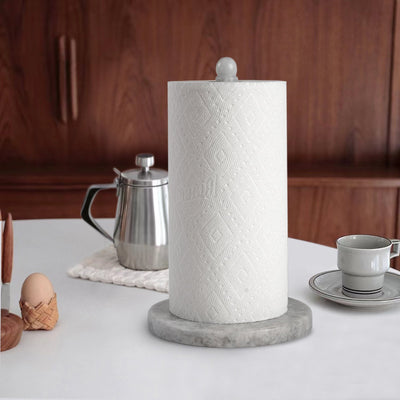 Koville Grigio Fantasy natural marble paper towel holder with stone rod