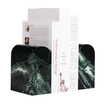 Koville-13lbs-Luxury-Marble-Bookends-Heavy-Duty-Book-Holders-Verde-Remeggiato