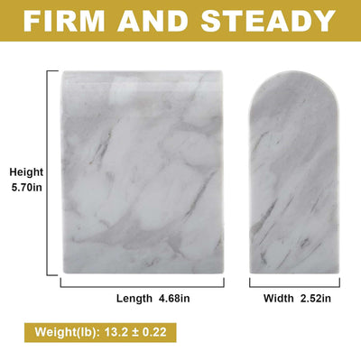 Koville-13lbs-Luxury-Marble-Bookends-Heavy-Duty-Book-Holders-Volakas