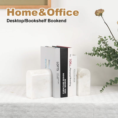 Koville-13lbs-Luxury-Marble-Bookends-Heavy-Duty-Book-Holders
