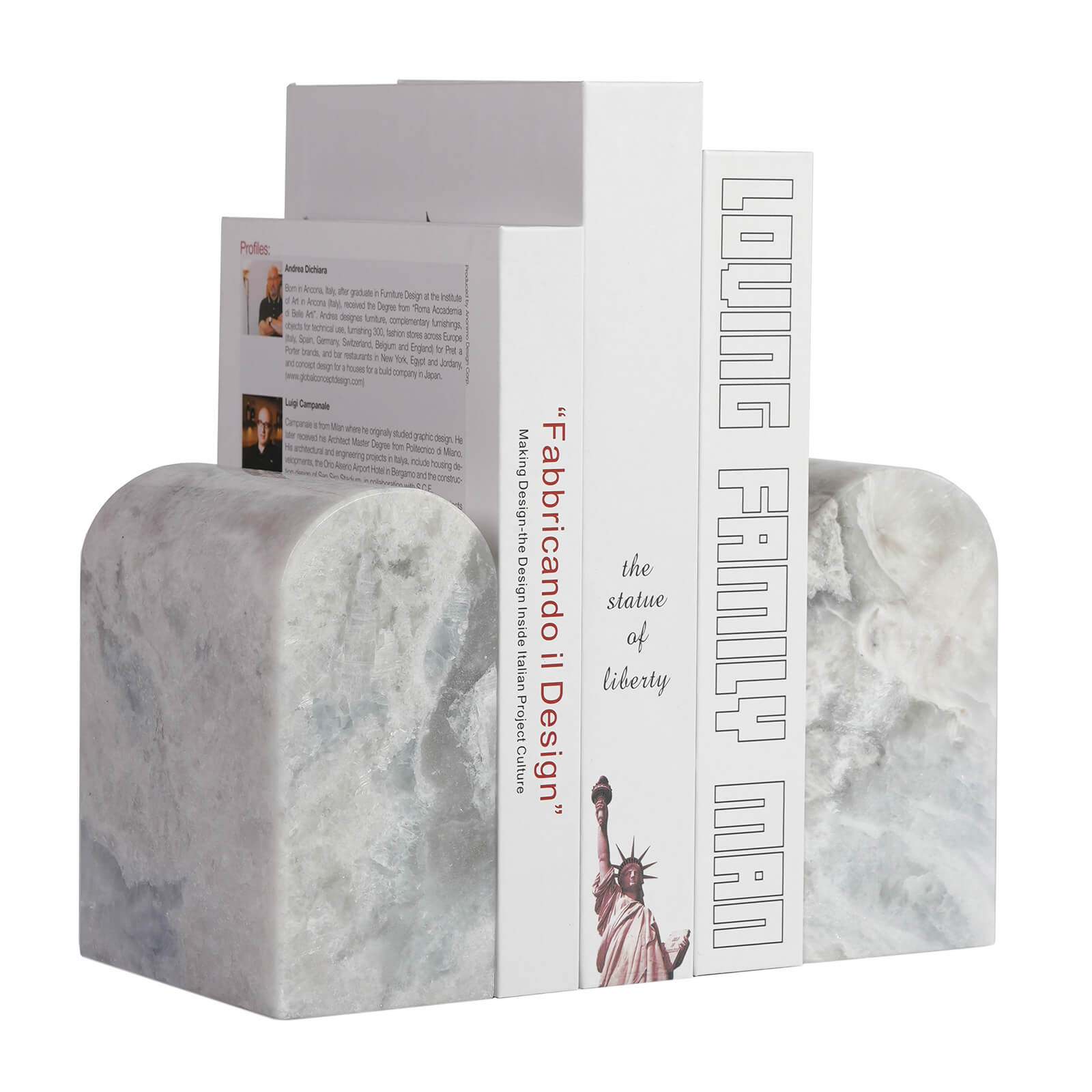 Triumphal Arch Bookends Large - Marble (Grigio Fantasy)