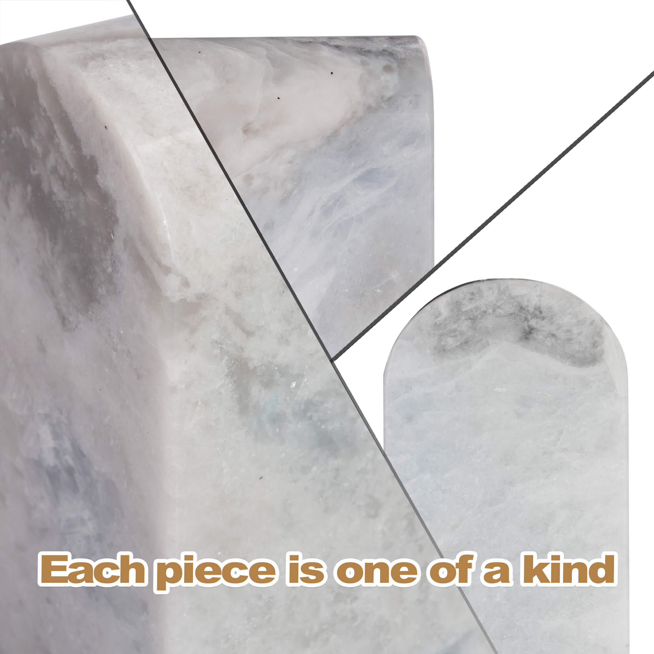 Triumphal Arch Bookends Large - Marble (Grigio Fantasy)