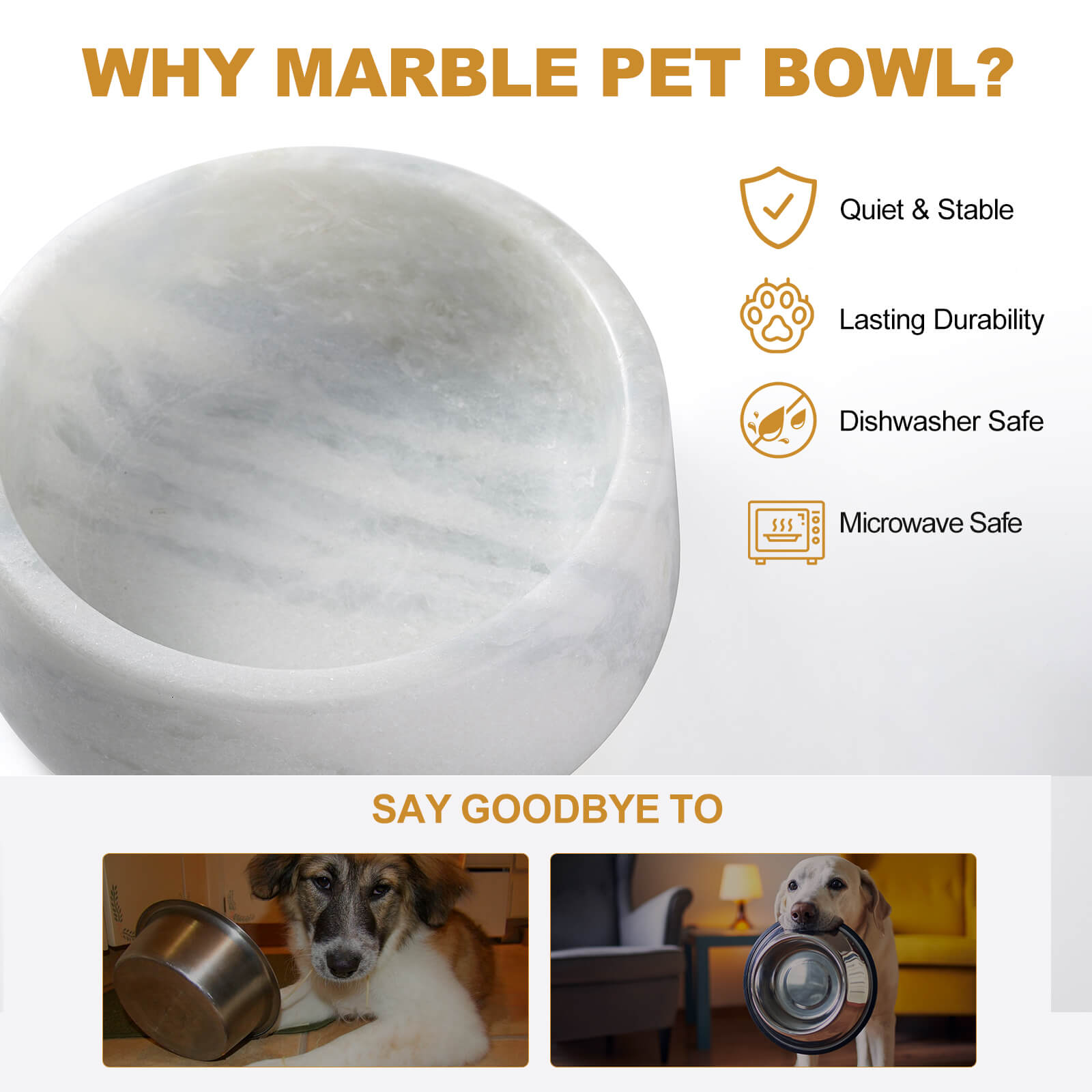 Dog Bowl - Marble (Namib Fantasy)