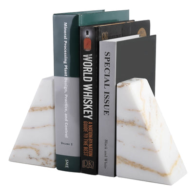 Koville Yellow/Golden Trapezoid Bookends – A Ritual of Gentle Light · Natural Pattern B