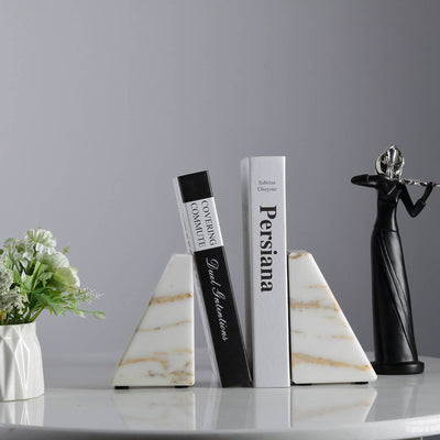 Koville Yellow/Golden Trapezoid Bookends – A Ritual of Gentle Light · Natural Pattern B
