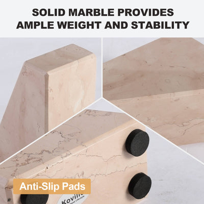 Koville Pink Trapezoid Bookends – Soft Warmth for Elegant Spaces