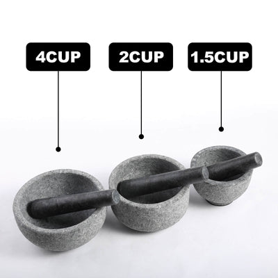 Koville-Granite-Mortar-Pestle-Set-7in-Angola-Silver-Black-Grinder-Bowl