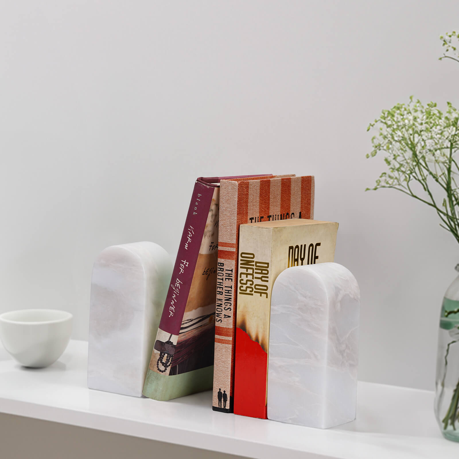 Koville-Luxury-African-Marble-Bookends-7lbs-Heavy-Duty-Book-Holders