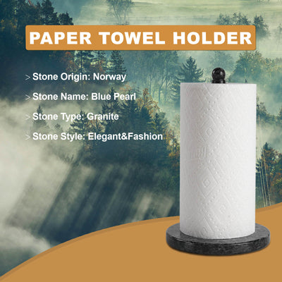 Koville-Luxury-Granite-Paper-Towel-Holder-Blue-Pearl-Kitchen-Rolls-Holder