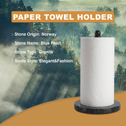 Koville-Luxury-Granite-Paper-Towel-Holder-Blue-Pearl-Kitchen-Rolls-Holder