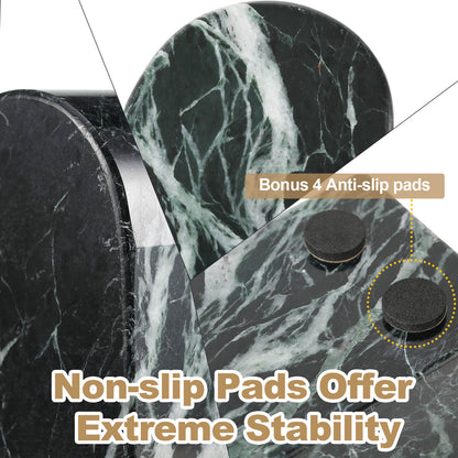 Koville-Luxury-Marble-Bookends-7lbs--Verde-Remeggiato-Book-Holders
