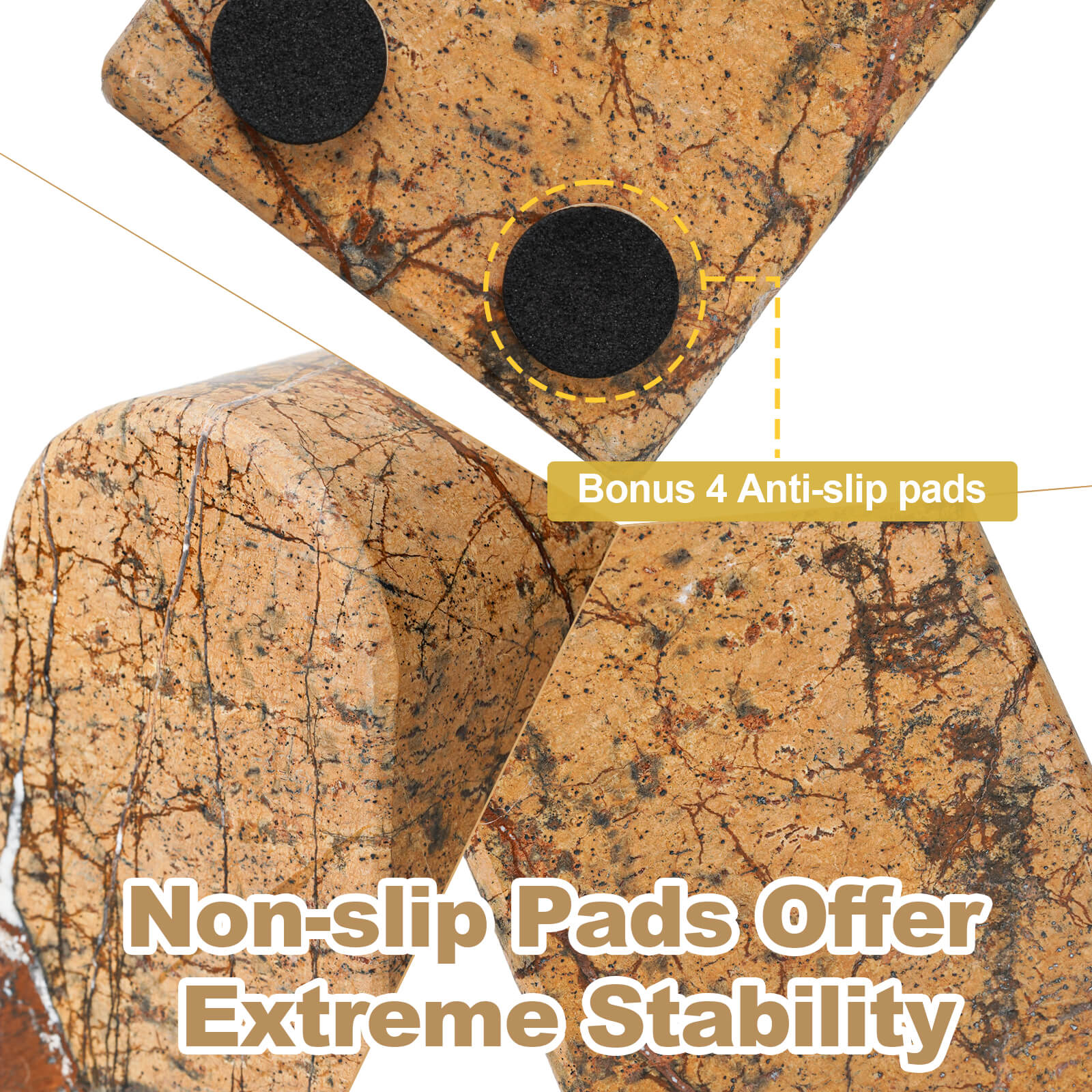 Koville-Luxury-Marble-Bookends-7lbs-Heavy-Duty-Book-Holders