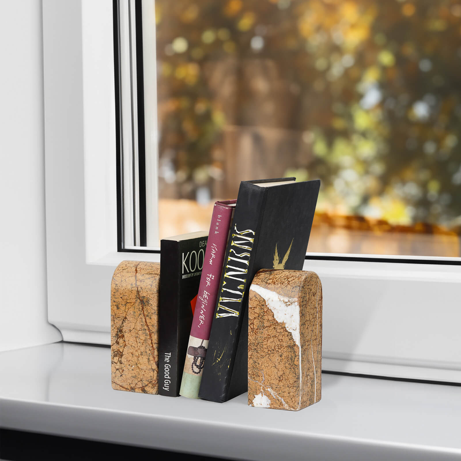 Koville-Luxury-Marble-Bookends-7lbs-Heavy-Duty-Book-Holders