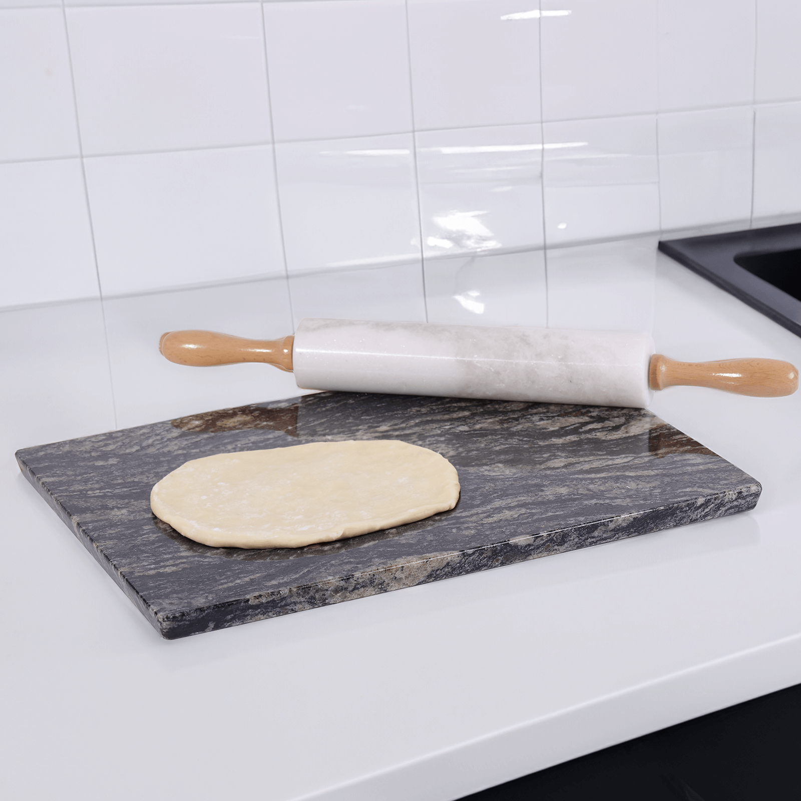 Koville-Luxury-Marble-Cutting-Board-16x12in-Blue-Fantasy-Marble-Slab