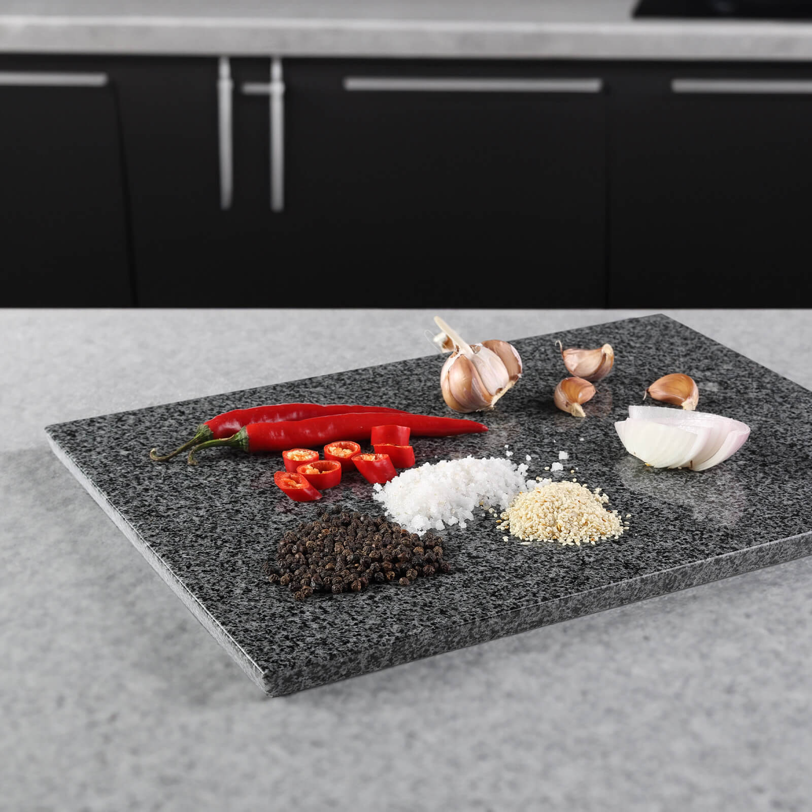 Koville-Luxury-Marble-Cutting-Board-16x12in-Sesame-Black-Marble-Slab