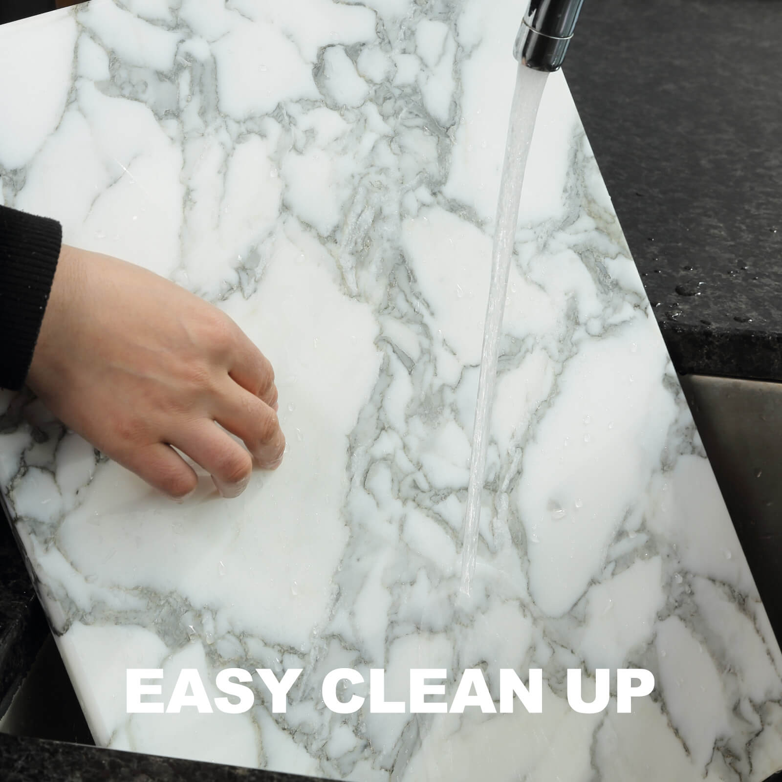 Koville Luxury Marble Cutting Board 20x16in Arabescato Marble Slab