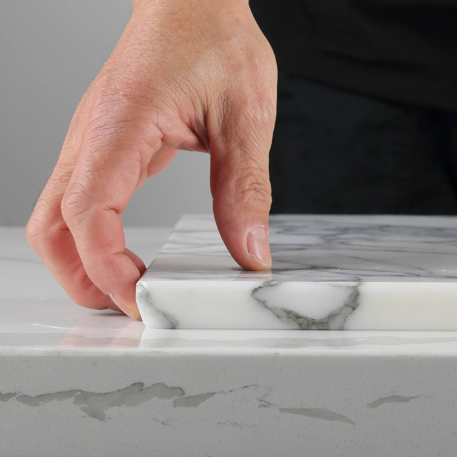 Koville Luxury Marble Cutting Board 20x16in Arabescato Marble Slab