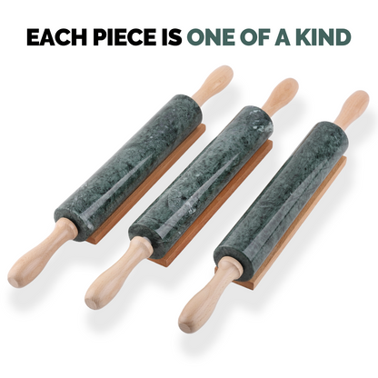 Koville Green Rolling Pin with Scraper and Dough Mat – A Natural Sense of Calm