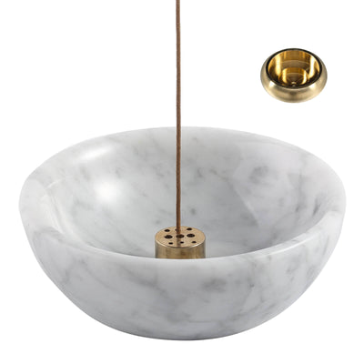 Koville White Incense Holder – Illuminating Elegant Spaces · Natural Pattern C