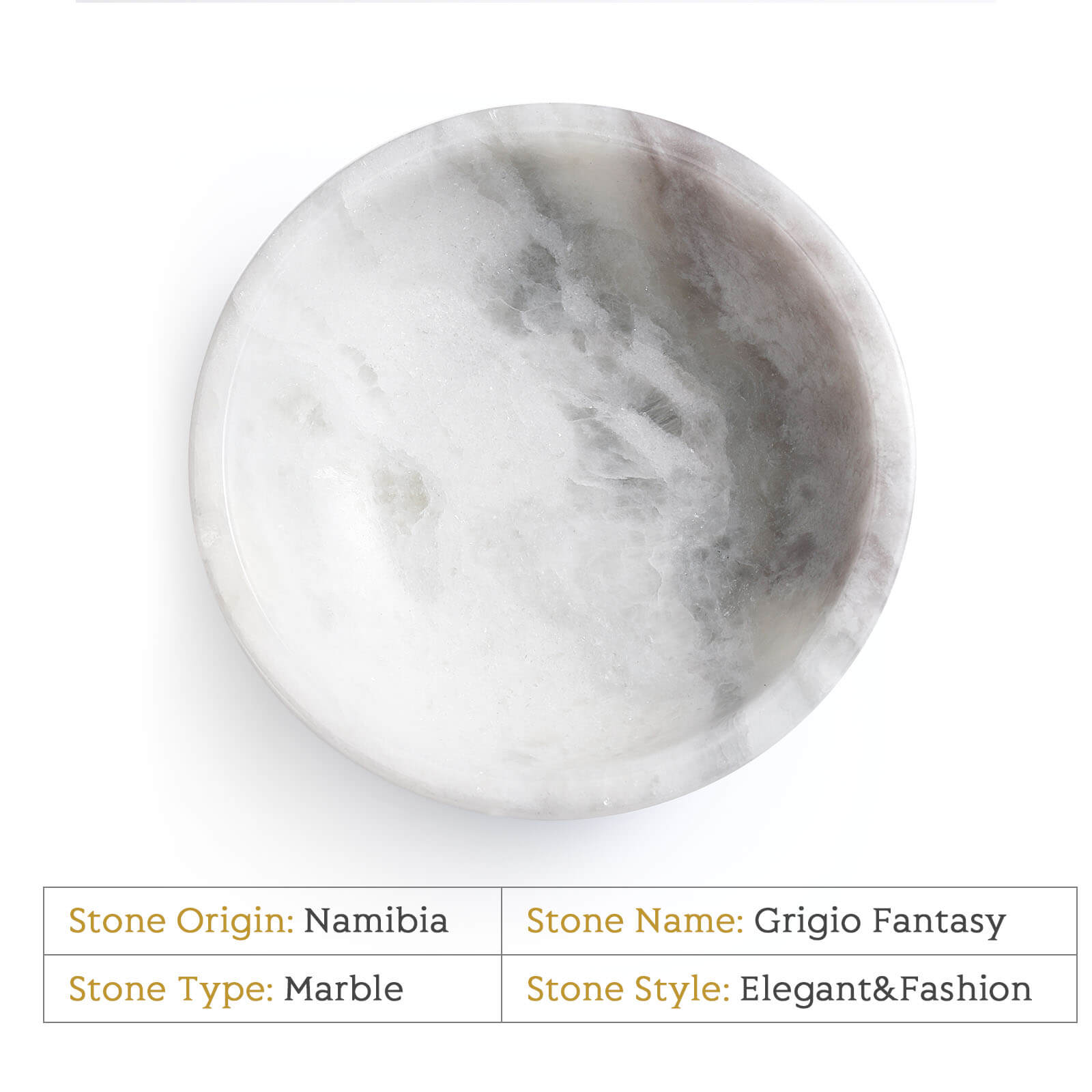 Incense Bowl - Marble (Grigio Fantasy)