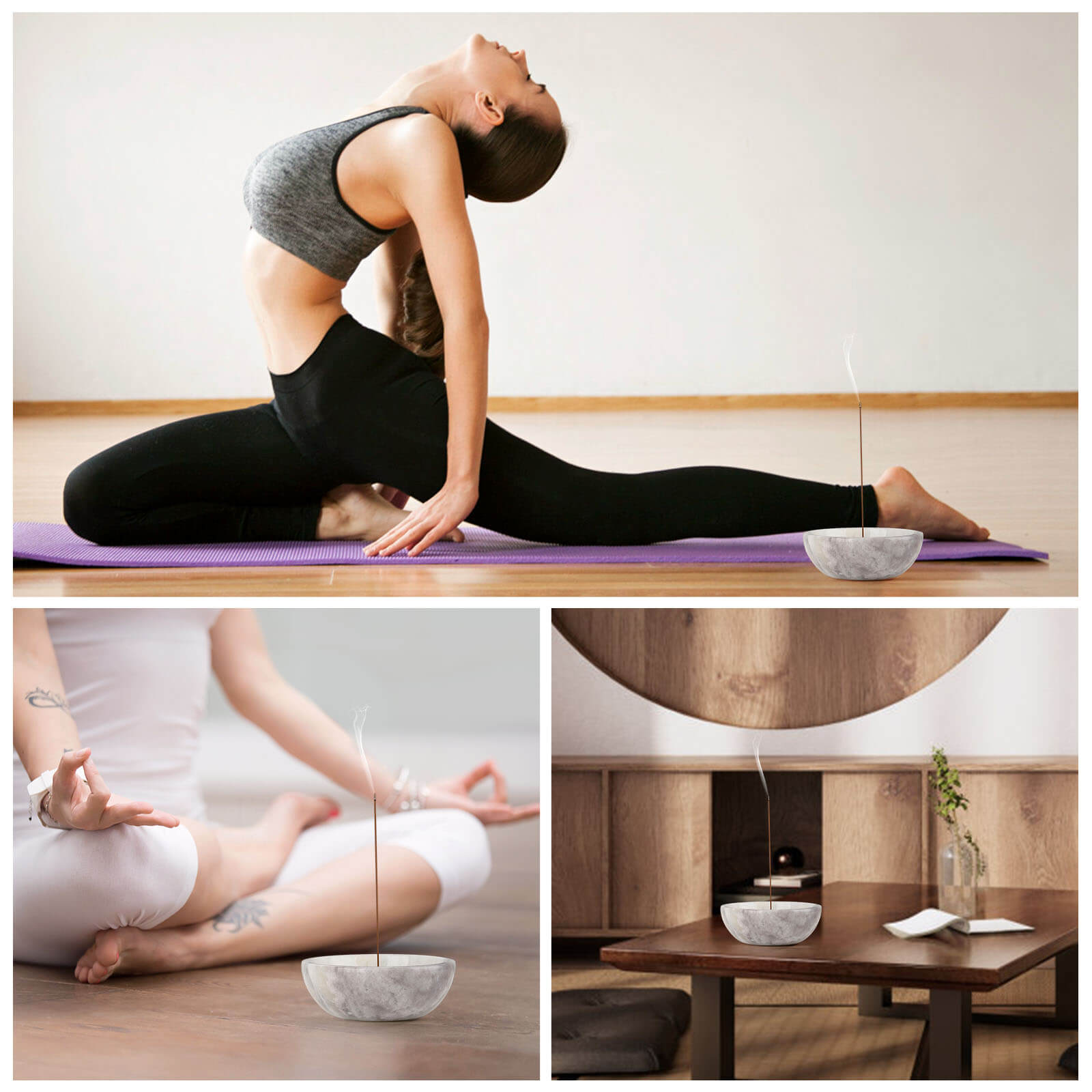 Incense Bowl - Marble (Grigio Fantasy)