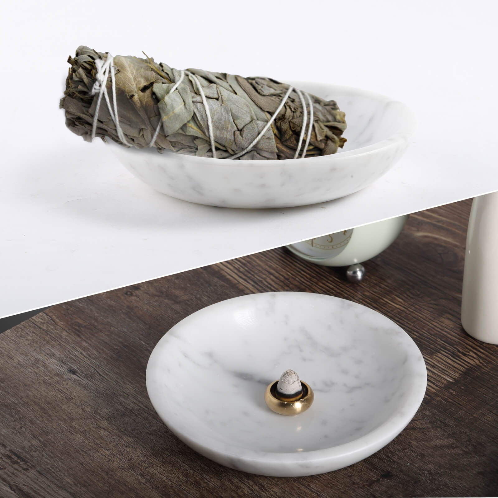 Koville-Marble-Incense-Holder-Elegant-Sturdy-Bianco-Carrara-Incense-Burner