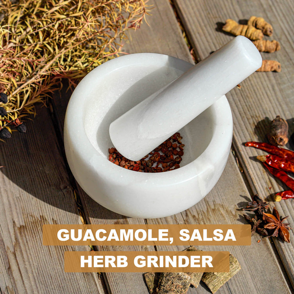 Koville White Mortar and Pestle – Illuminating Elegant Spaces