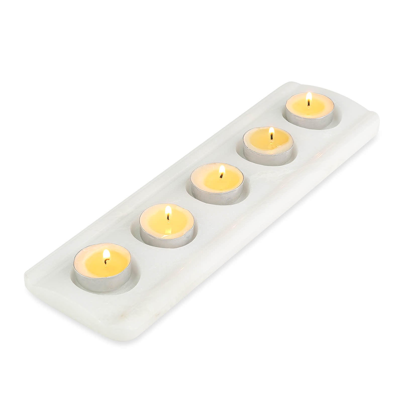 Koville-Natural-Marble-5-Holes-Tealight-Candle-Holder-Namib-Bianco